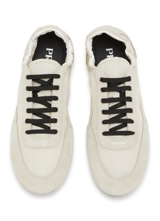 Detail View - Click To Enlarge - PRADA - Collapse Re-Nylon Suede Women's Sneakers