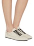 Figure View - Click To Enlarge - PRADA - Collapse Re-Nylon Suede Women's Sneakers