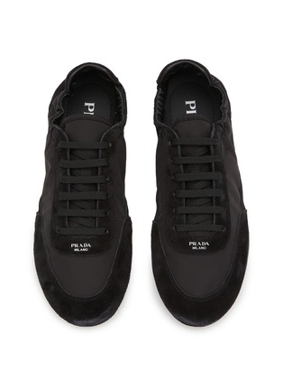 Detail View - Click To Enlarge - PRADA - Collapse Re-Nylon Suede Women's Sneakers