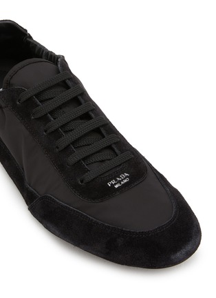 Detail View - Click To Enlarge - PRADA - Collapse Re-Nylon Suede Women's Sneakers