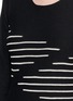 Detail View - Click To Enlarge - ARMANI COLLEZIONI - Cutoff stripe intarsia cashmere blend sweater