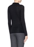 Back View - Click To Enlarge - ARMANI COLLEZIONI - Sheer front wool sweater