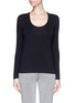 Main View - Click To Enlarge - ARMANI COLLEZIONI - Scoop neck jersey T-shirt