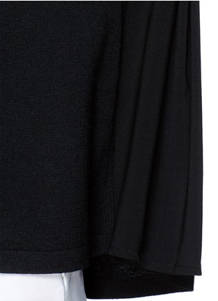 Detail View - Click To Enlarge - ARMANI COLLEZIONI - Side pleat virgin wool sweater