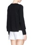 Back View - Click To Enlarge - ARMANI COLLEZIONI - Side pleat virgin wool sweater