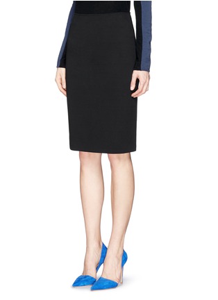 Front View - Click To Enlarge - ARMANI COLLEZIONI - Milano knit pencil skirt
