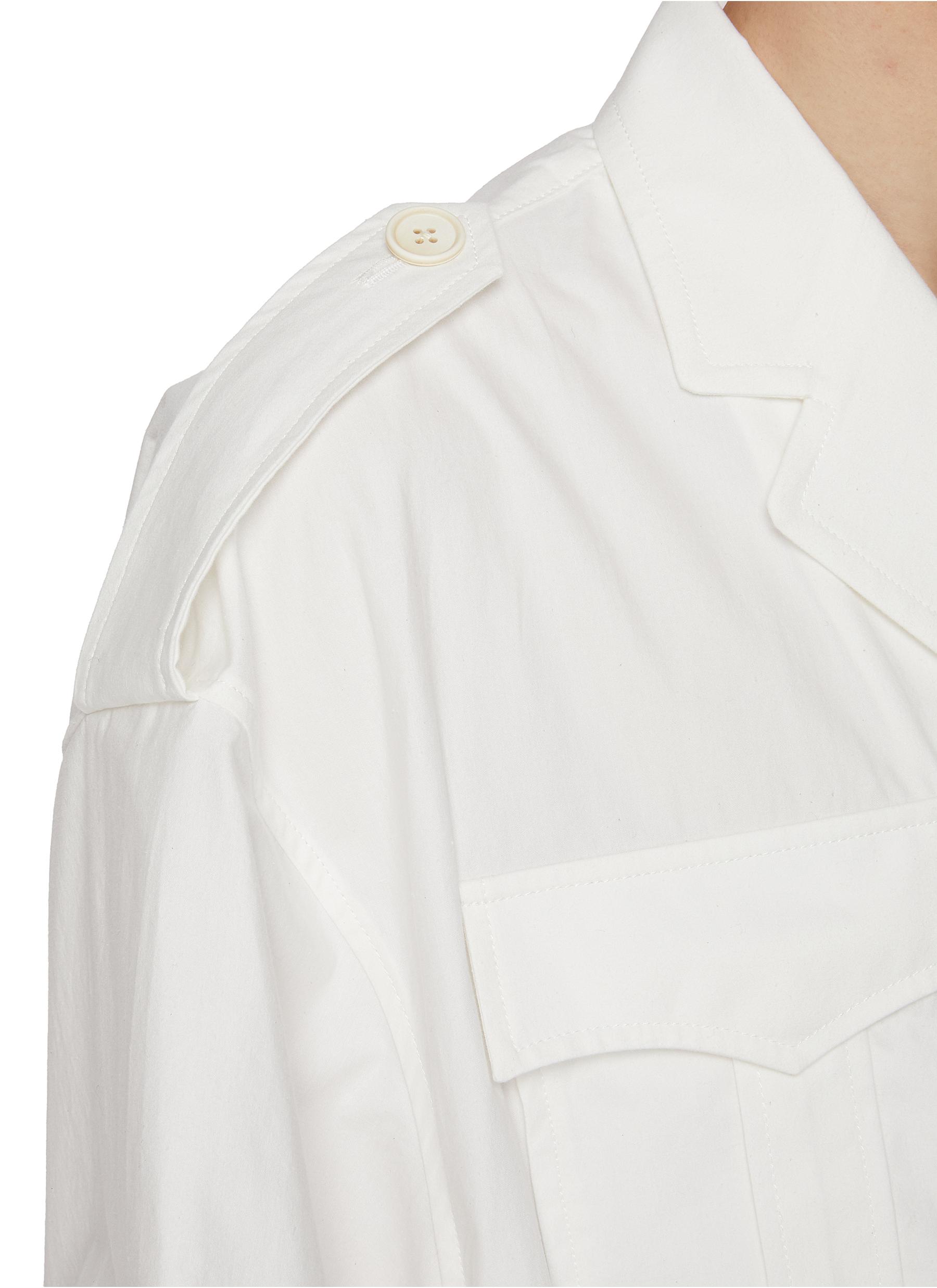 Double Pocket Cotton Shirt - Thumbnail 4