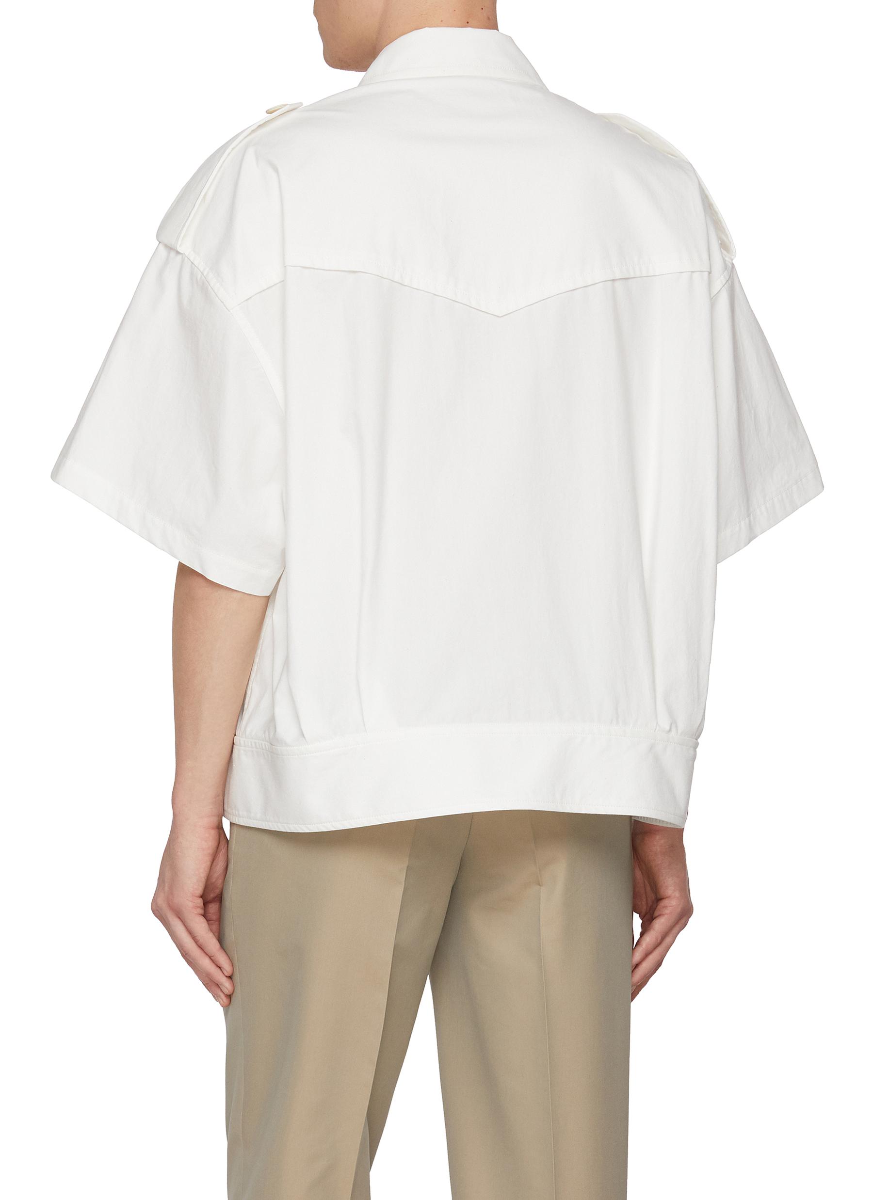 Double Pocket Cotton Shirt - Thumbnail 3