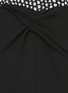 Detail View - Click To Enlarge - ARMANI COLLEZIONI - Cross wrap front cady pencil skirt