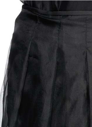 Detail View - Click To Enlarge - ARMANI COLLEZIONI - Pleat silk organza A-line skirt