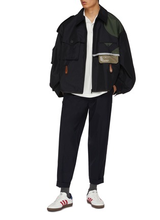 Figure View - Click To Enlarge - KOLOR - Pleated Wool Blend Pants