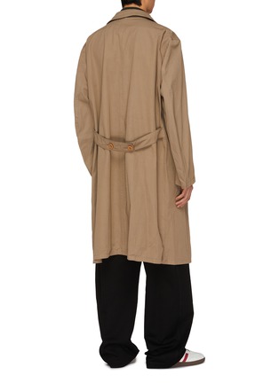 Back View - Click To Enlarge - KOLOR - Multi-Colour Lapel Double Breasted Cotton Coat