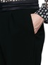 Detail View - Click To Enlarge - ARMANI COLLEZIONI - Satin drawstring waistband cropped pants