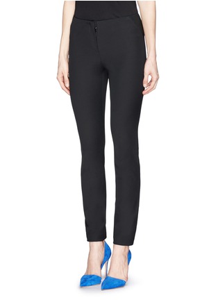 Front View - Click To Enlarge - ARMANI COLLEZIONI - Triangle insert twill pants