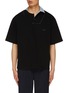 Main View - Click To Enlarge - KOLOR - Hybrid Open Collar Logo Polo Shirt