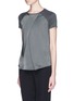 Front View - Click To Enlarge - ARMANI COLLEZIONI - Mock wrap silk front top