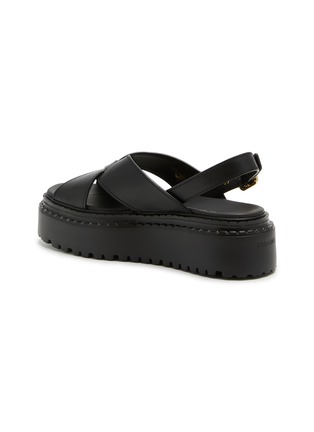  - PRADA - Double Chocolate Leather Flatform Sandals