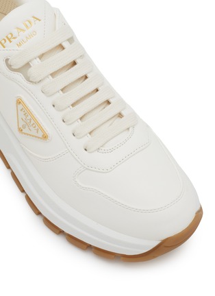 Detail View - Click To Enlarge - PRADA - Prax Women's Leather Sneakers