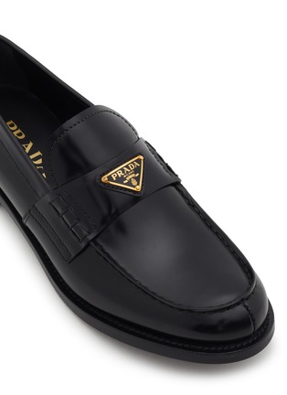 Detail View - Click To Enlarge - PRADA - Mocassin Leather Loafers