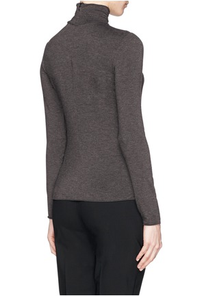 Back View - Click To Enlarge - ARMANI COLLEZIONI - Turtleneck jersey top