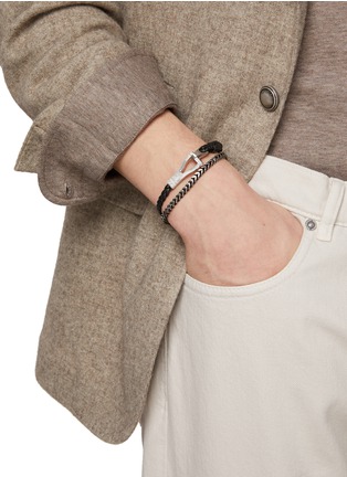 Figure View - Click To Enlarge - TATEOSSIAN - Ascot Leather Bracelet