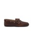 Main View - Click To Enlarge - MIU MIU - Leather Boat Shoes