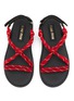 Detail View - Click To Enlarge - MIU MIU - Velcro Braided Rope Sandals