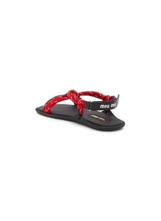  - MIU MIU - Velcro Braided Rope Sandals