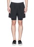 Main View - Click To Enlarge - THEORY - 'Dune Damo' perforated camouflage stretch shorts