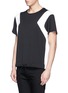 Front View - Click To Enlarge - THEORY - 'Wind' drawstring hem T-shirt