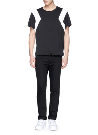 Figure View - Click To Enlarge - THEORY - 'Wind' drawstring hem T-shirt