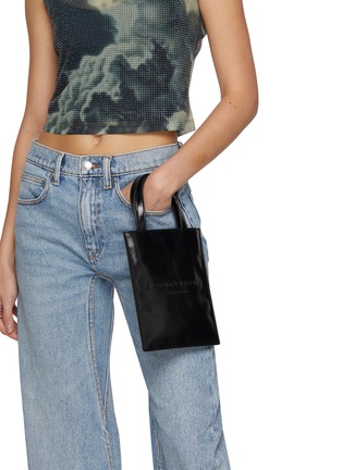 Front View - Click To Enlarge - ALEXANDERWANG - Small Pinch Crackle Patent Leather Tote Bag