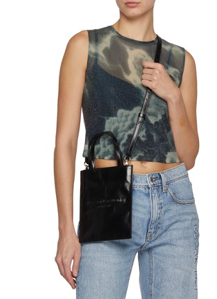 Figure View - Click To Enlarge - ALEXANDERWANG - Small Pinch Crackle Patent Leather Tote Bag