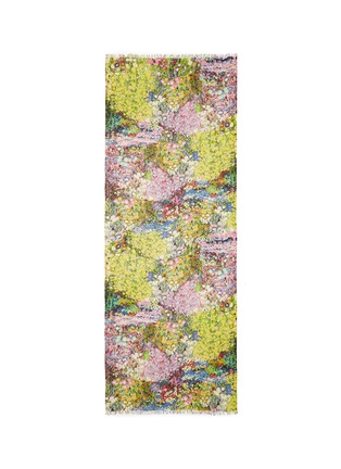 Main View - Click To Enlarge - PASHMA - Watercolour floral print silk-cashmere scarf