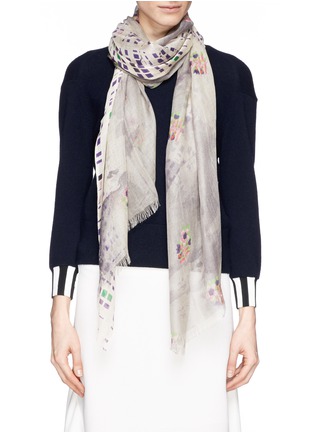 Figure View - Click To Enlarge - PASHMA - 'Nina Little Flowers' print silk-cashmere scarf