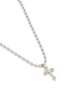 Detail View - Click To Enlarge - EMANUELE BICOCCHI - Sterling Silver Beaded Chain Small Cross Necklace