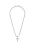 Main View - Click To Enlarge - EMANUELE BICOCCHI - Sterling Silver Beaded Chain Small Cross Necklace