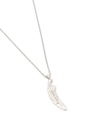 Detail View - Click To Enlarge - EMANUELE BICOCCHI - Sterling Silver Feather Pendant Necklace