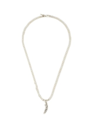 Main View - Click To Enlarge - EMANUELE BICOCCHI - Sterling Silver Feather Pearls Necklace