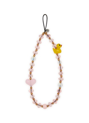 Main View - Click To Enlarge - STRING TING - Duckies And Diamonds Wristlet Phone Starp