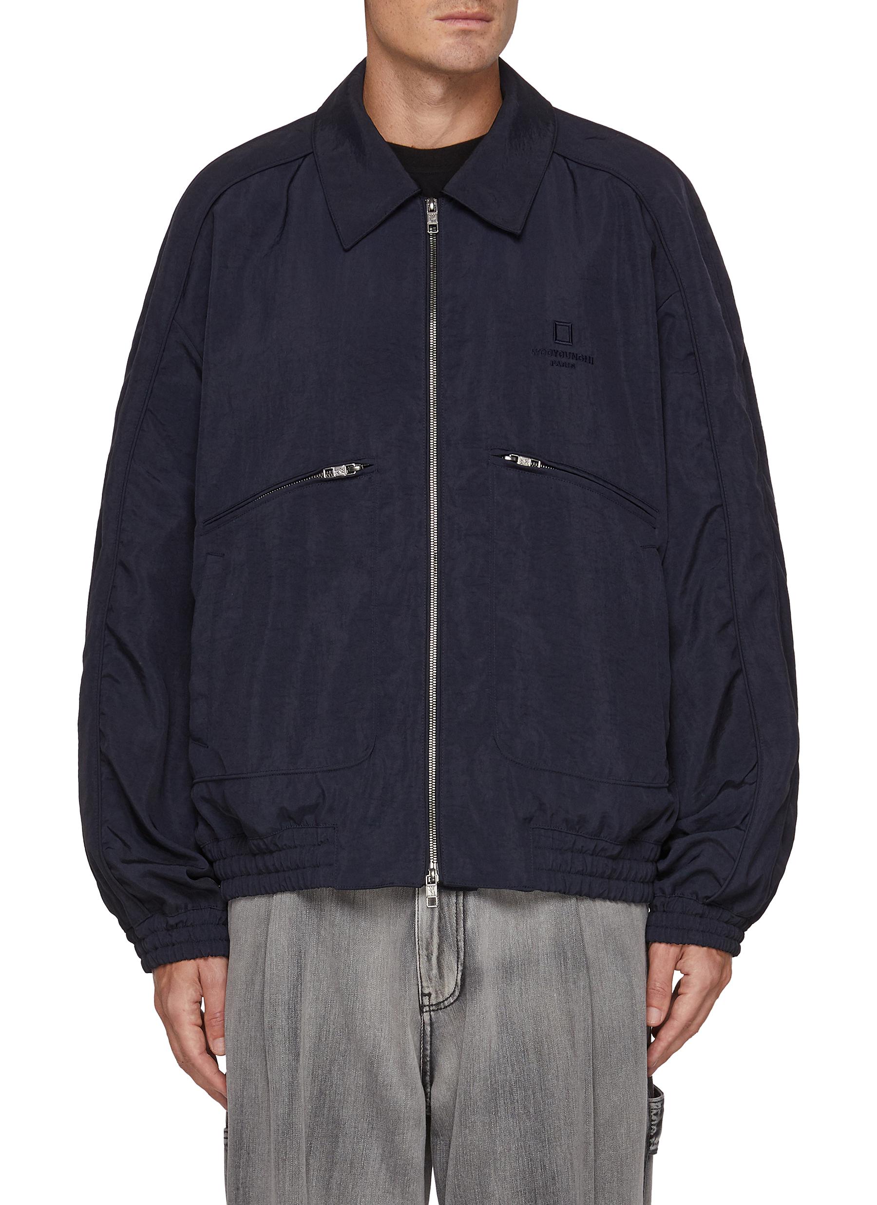 Slit Pocket Logo Zip Up Jacket