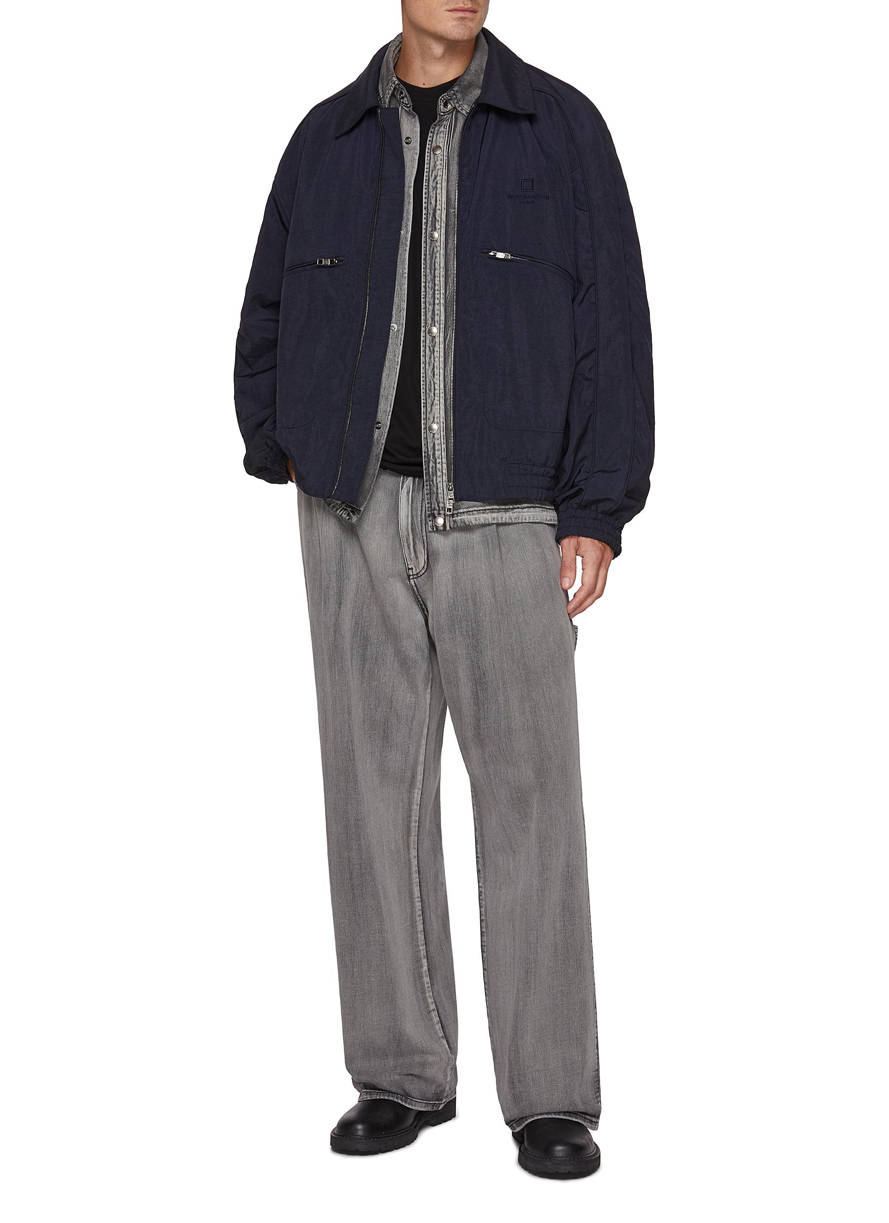 Slit Pocket Logo Zip Up Jacket - Thumbnail 2