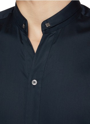  - WOOYOUNGMI - Band Collar Cotton Poplin Shirt