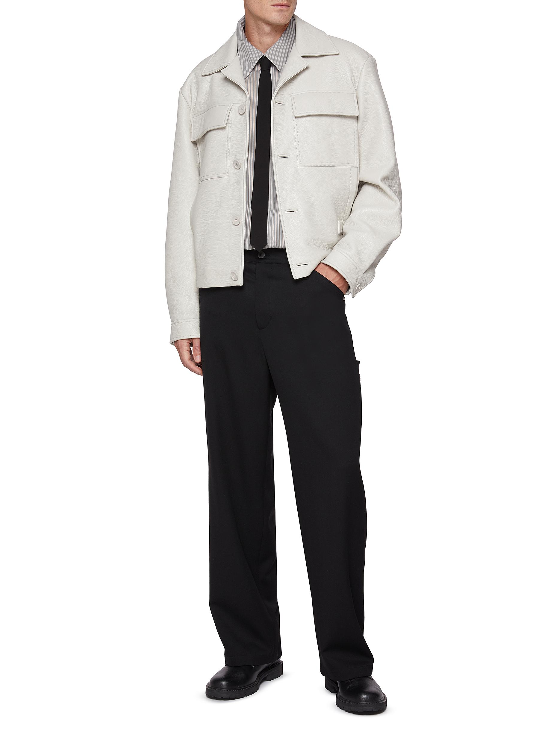 Quad Pocket Deer Leather Jacket - Thumbnail 2