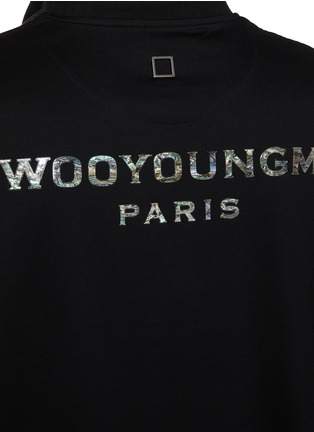  - WOOYOUNGMI - Square Iridescent Logo Cotton T-shirt