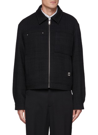 Main View - Click To Enlarge - WOOYOUNGMI - Zip Up Pocket Wool Blend Jacket