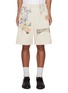 Main View - Click To Enlarge - WOOYOUNGMI - Retro Travel Printed Drawstring Cotton Shorts