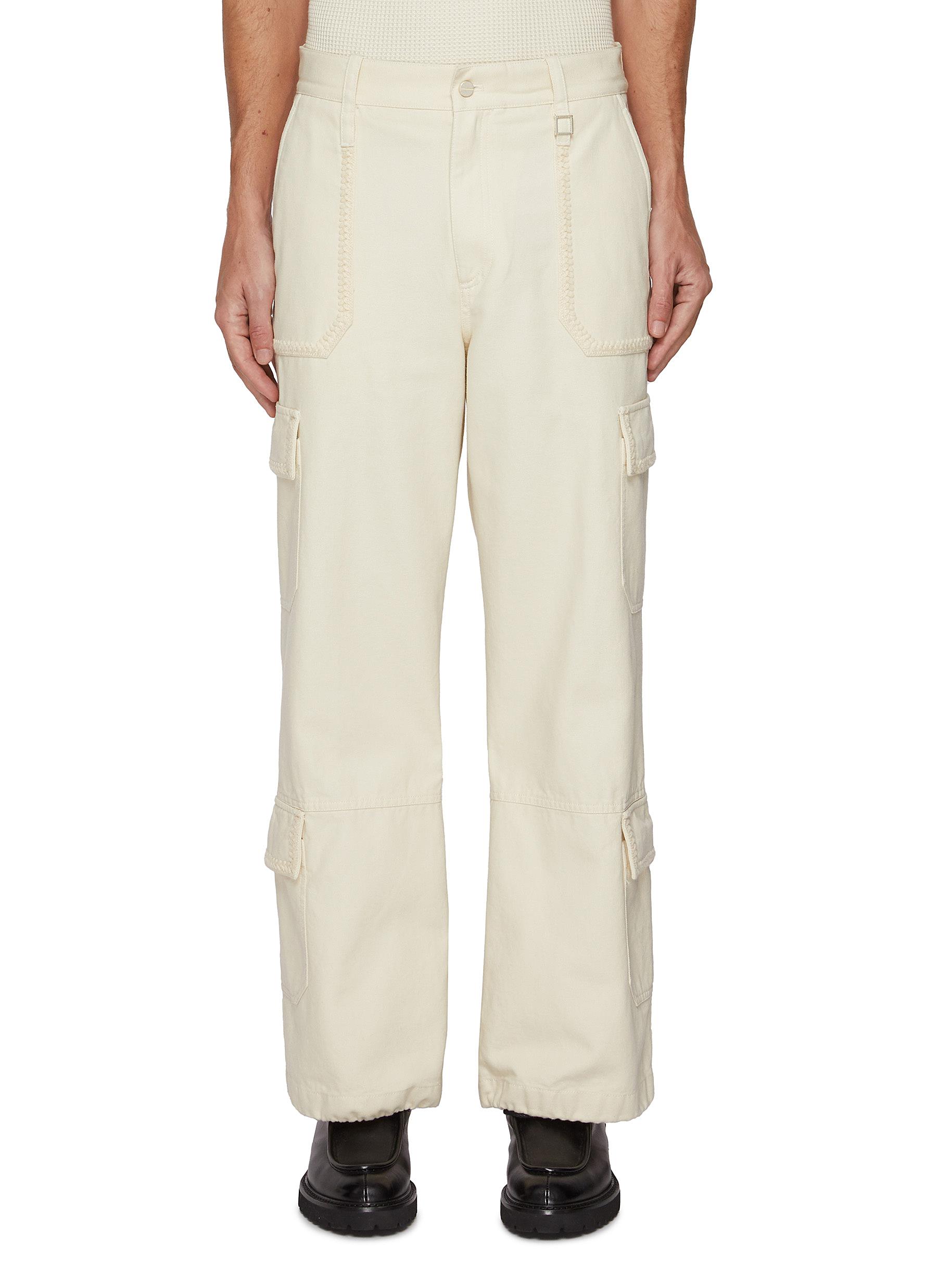 WOOYOUNGMI | Wide Leg Cotton Cargo Pants | Men | Lane Crawford