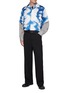 Figure View - Click To Enlarge - WOOYOUNGMI - Camp Collar Abstract Print Pocket Shirt