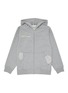 Back View - Click To Enlarge - BAZ & FRIENDS - Mini Baz Print Zip Up Cotton Kids' Hoodie